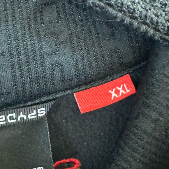 High End Spyder Black & Red Full Zip Heavy Ski Sweatshirt Men’s XXL MINTY - Picture 5 of 5